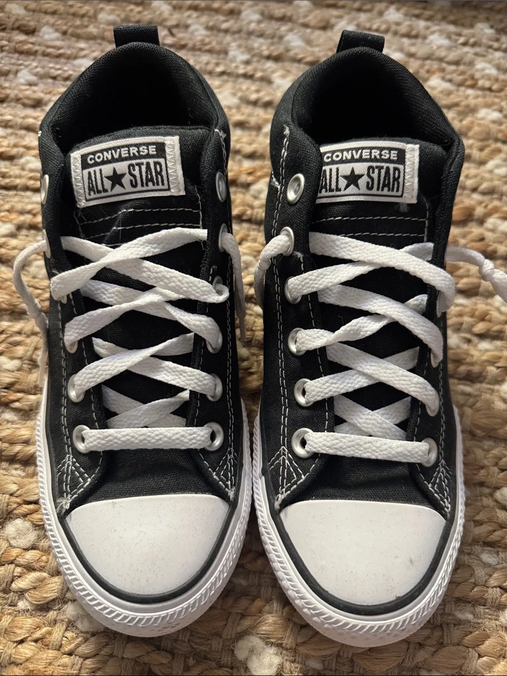 Converse Kids Black and White Low-Top Sneakers